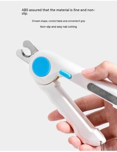 Cat Dog Nail Sharpener Nail Clippers Pet Grooming Cleaning Supplies LED Lights