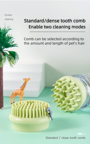 Pet Double Comb Massage Cleaning Comb Bath Brush Cat And Dog Silicone Comb