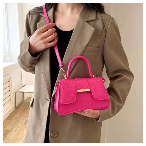 Women's Fashion Crocodile Stripe Simple Handbag Shoulder Bag Crossbody Bag