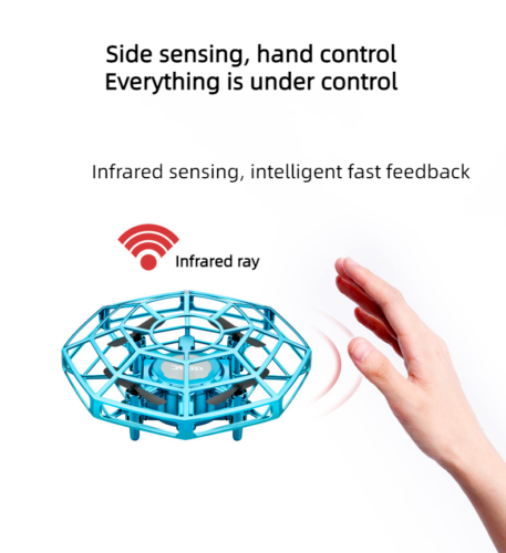 Mini Smart Gesture Sensing UFO Quadcopter Fall Resistant Suspension Aircraft Toy