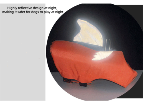 New Dogs Safe Luminous Life Jacket Durable Shark Fin Design Life Jacket