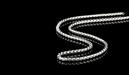 Basic Punk Stainless Steel Single Link Square Rolo Chain Necklace for Men Women