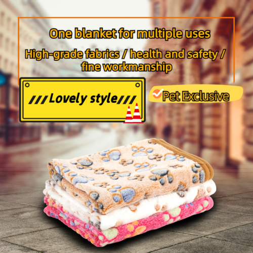 Pet Comfortable Four Seasons Warm Coral Velvet Blanket Dog Kennel Cat Kennel Mat