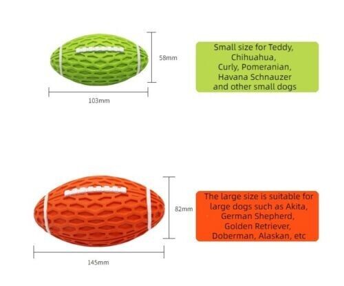 Bite-resistant Vocal Rugby Dog Ball Puzzle Boredom Grinding Interactive Pet Toy