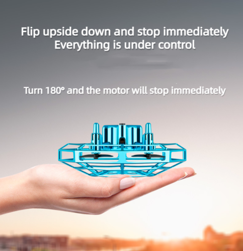 Mini Smart Gesture Sensing UFO Quadcopter Fall Resistant Suspension Aircraft Toy