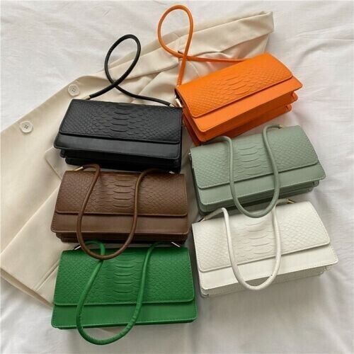 Women's Fashion Crocodile Print One Shoulder Retro Underarm Bag Fashion Bag