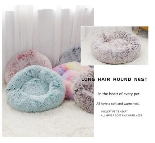 Winter Warm Plush Cat Dog Nest Deep Sleep Round Bed Soft Sofa Couch Cushion