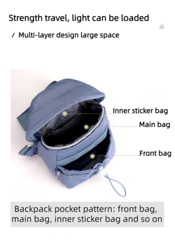 Waterproof Nylon Crossbody Lightweight Chest Bag Portable Single Shoulder Bag