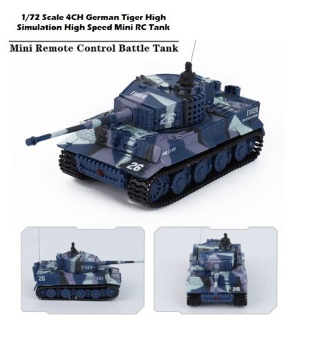 Kid Boy Toy Gift Remote Control Scale Tiger High Simulation Speed Mini RC Tank