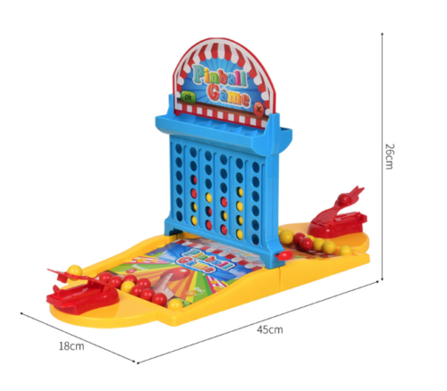 Mini Pinball Game Indoor Table Games Shooting Desktop Toy Set Kids Boys Gift