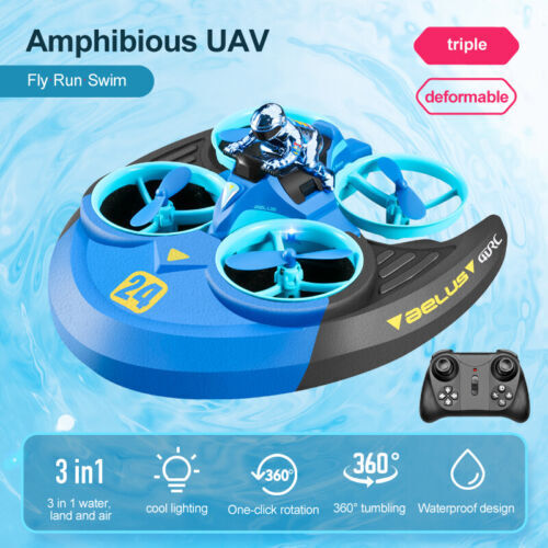 V24 Remote Control Aircraft Sea Land And Air 3-In-1 Unmanned Helicopter 4-axis