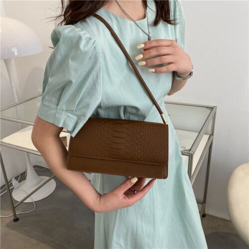 Women's Fashion Crocodile Print One Shoulder Retro Underarm Bag Fashion Bag