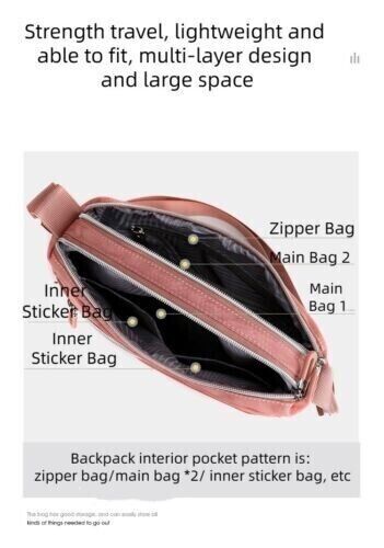 Women's Waterproof Single Shoulder Commute Crossbody Bag Large Capacity Bag