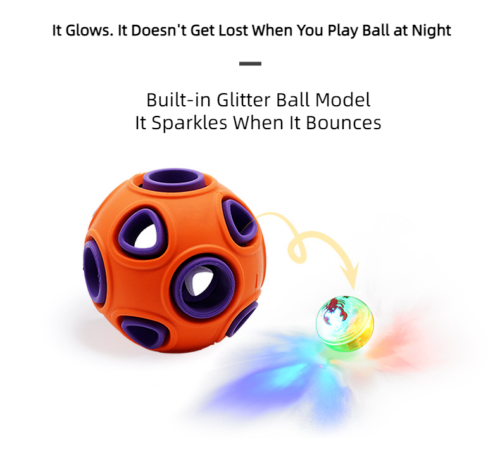 New Pet Toy Ringing Bell Bite Resistant Vocal Rubber Molar Training Ball