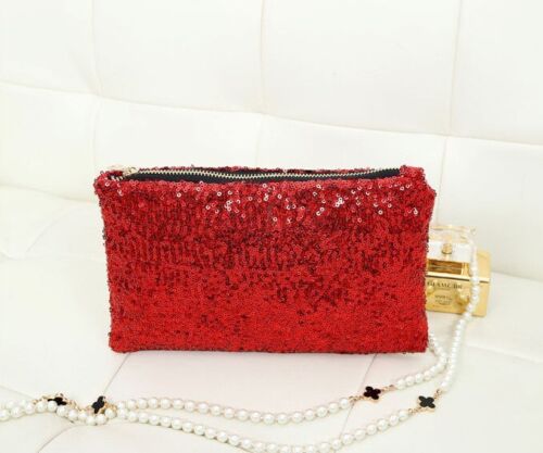 NEW Sparkling Sequins Fashion Evening Party Bag Clutch Handbag Women Tote Purse