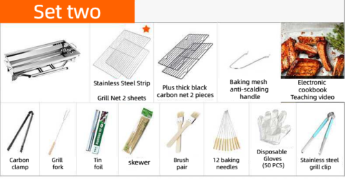 New Outdoor Portable Large Stove Charcoal BBQ Grill Camping Cooking 5+people