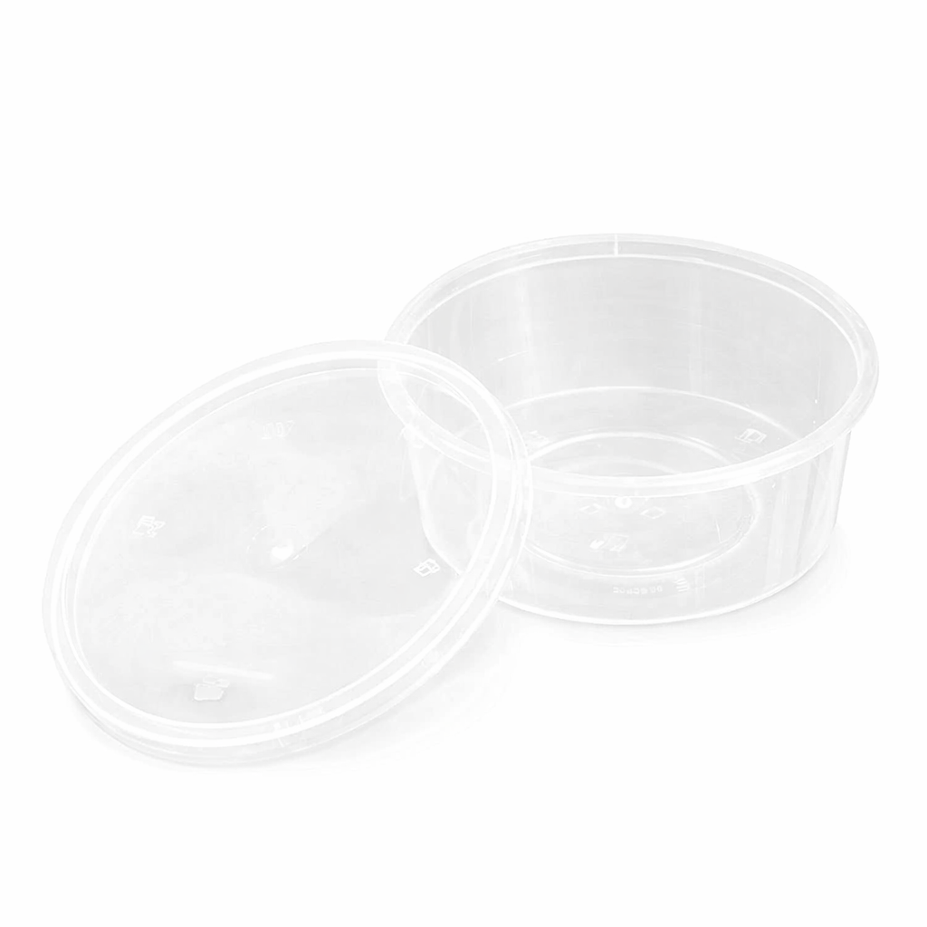 Round Reusable Food Container 300 / 700ml BPA Free Microwave Safe Takeaway with Lid # KIT 309597 / KIT 309603