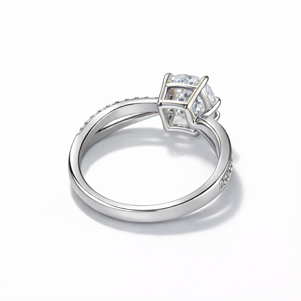 Elegant Twist Engagement Style Ring Alloy Band Simulated Crystal Stone 3 Colours # R120