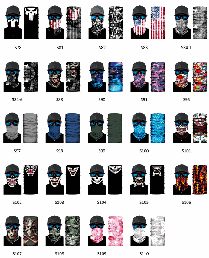 Pure Colour Gradient Series Sunscreen Cycling Neckerchief Bandanas Fabric Mask