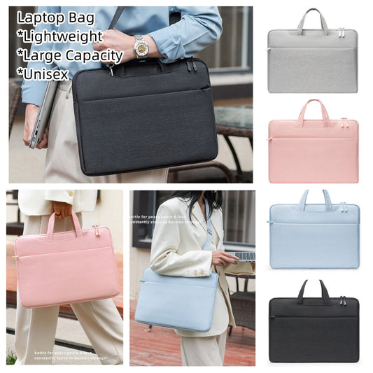 Unisex Lightweight Large Capacity Laptop Bag Travel Waterproof Briefcase 4 Color