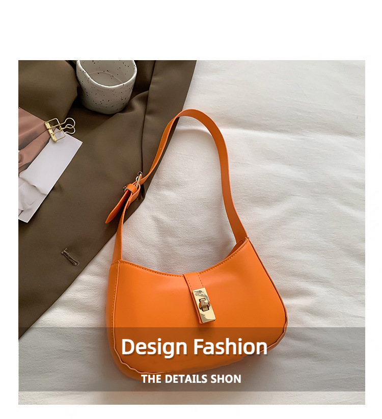 Women's PU Leather Magnetic Buckle Solid Color Exquisite Shoulder Bag 4 Colors