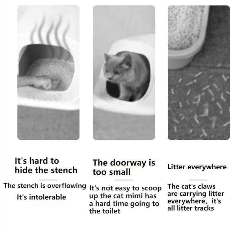 Large Cat Litter Box Send Shovel Toilet Fully Enclosed Frosted Baffle Pet Bedpan