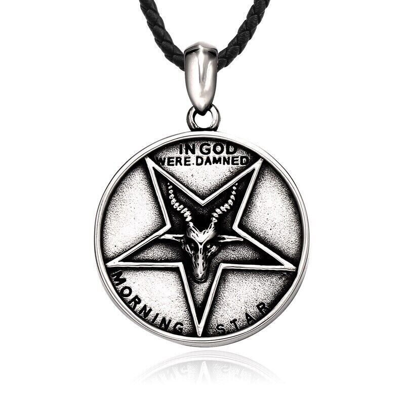 Unisex Vintage Punk Retro Mix Theme Titanium Stainless Steel Pendant Necklace