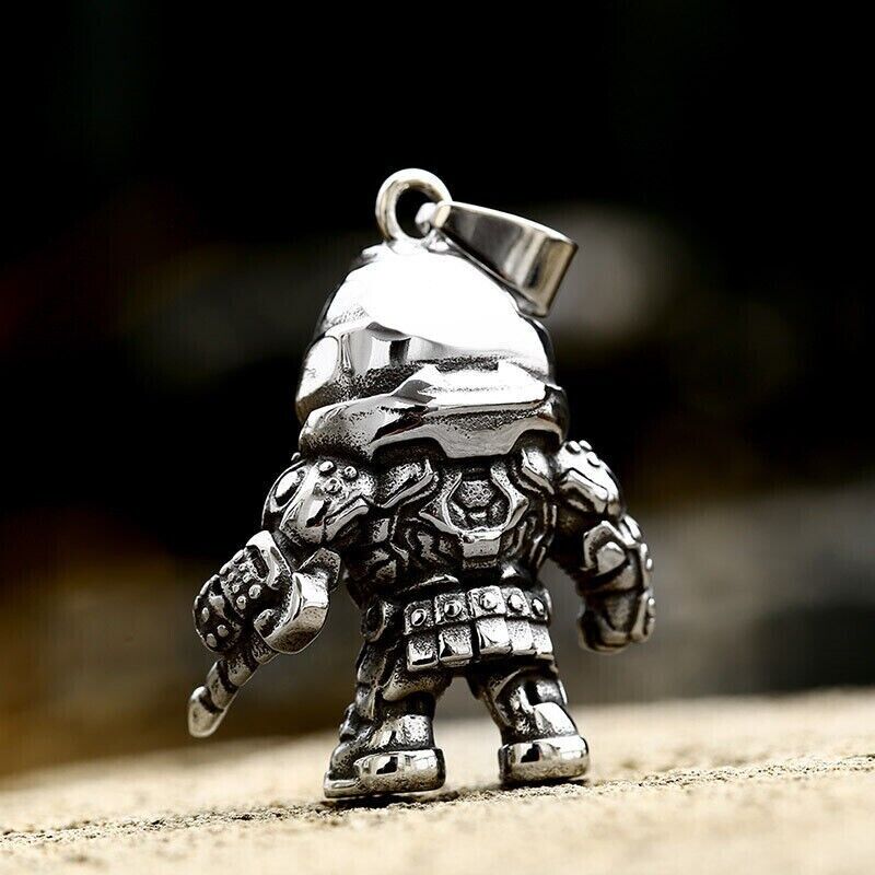 Unisex Mix Theme Fashion Retro Space Astronaut Pendant Titanium Stainless Steel Necklace