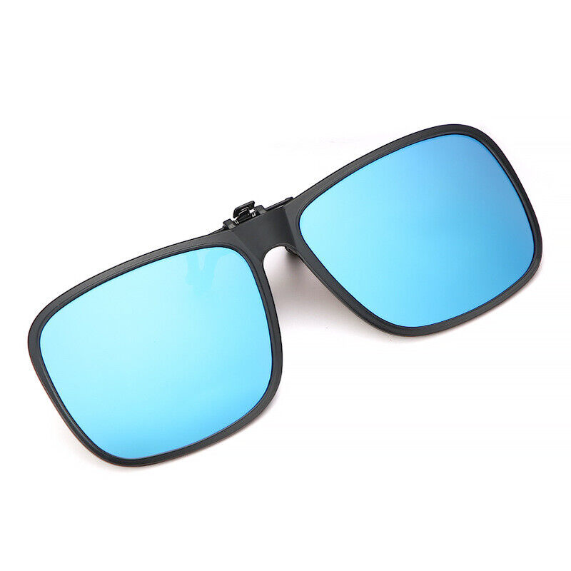 New Unisex Box Shape Polarized UV400 Protection Clip On Flip Up Sunglasses
