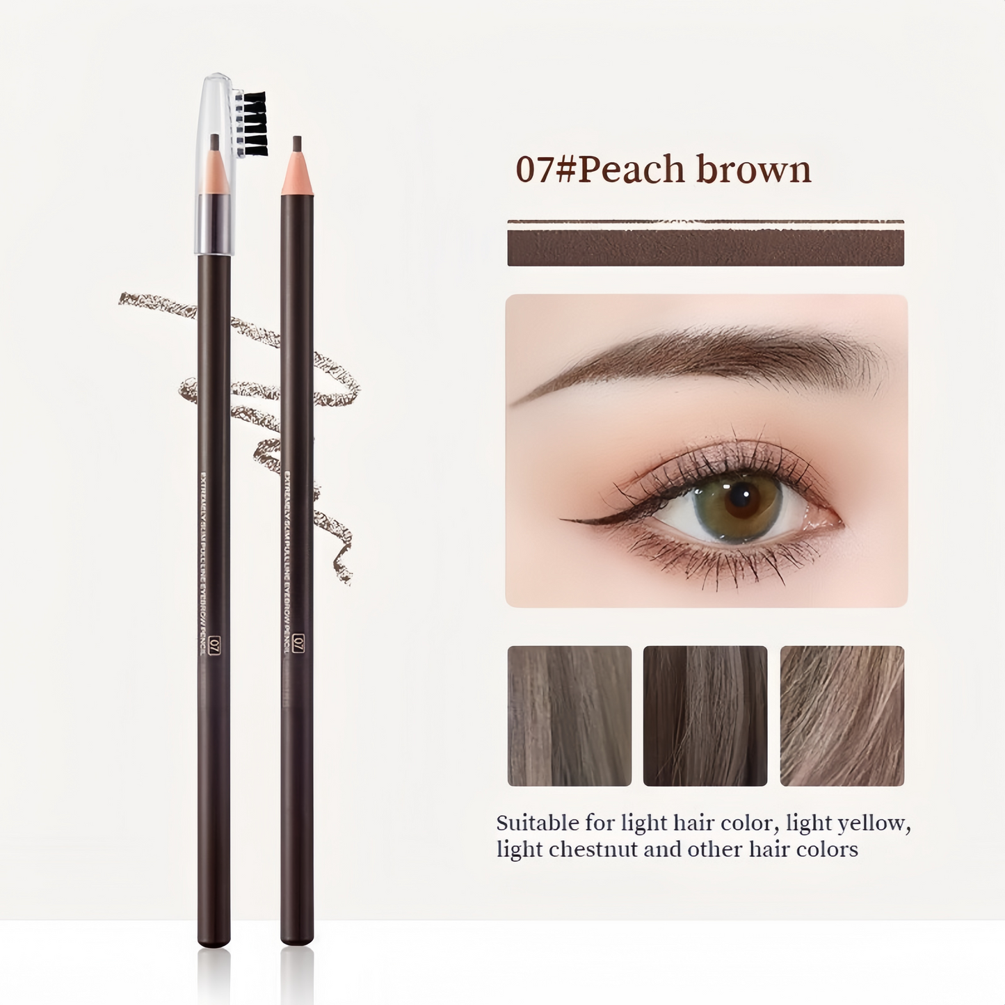 2mm Ultra Slim Eyebrow Pencil Waterproof Long-Lasting Peel String Refill - 6 Colour Options