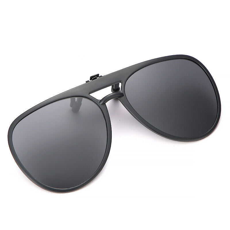 New Unisex Polarized UV400 Protection Driving Fishing Clip On Flip Up Sunglasses