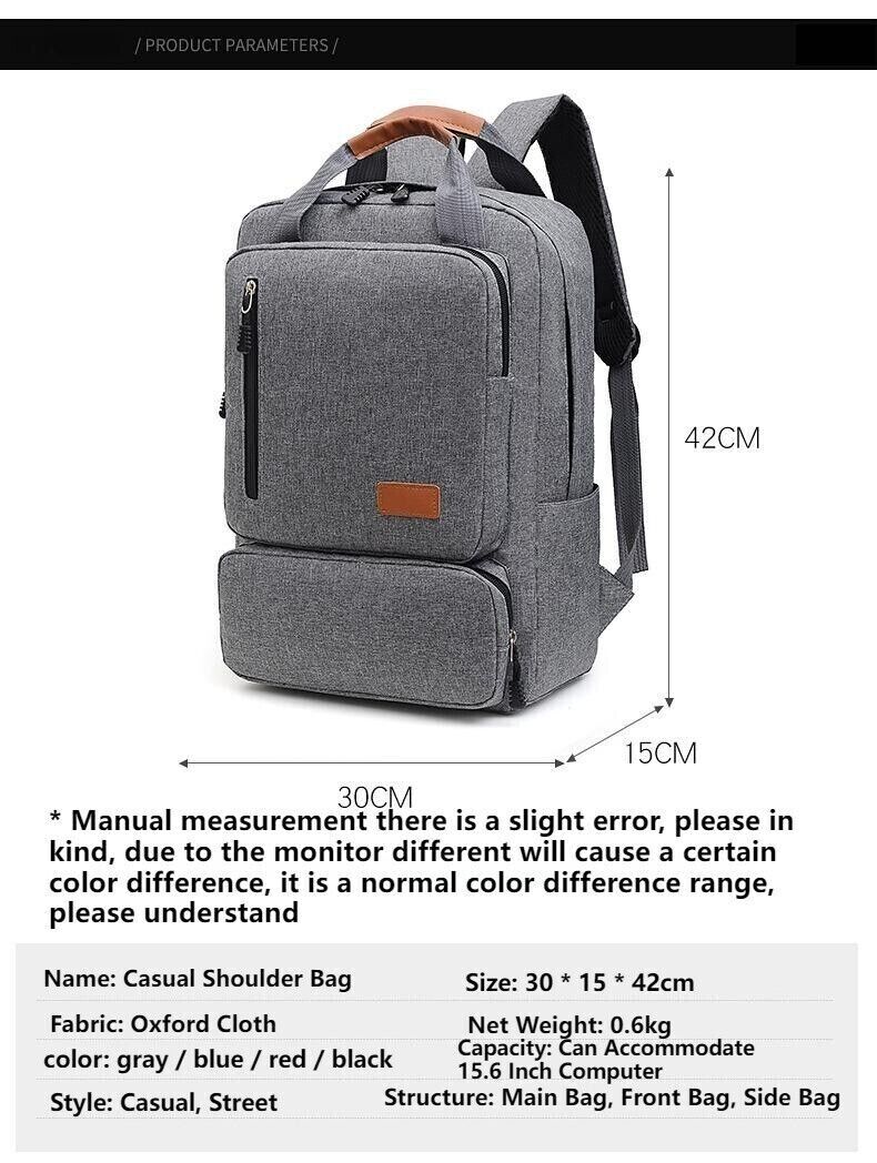 Unisex Three Piece Waterproof Business Backpack Large Capacity Computer Bag