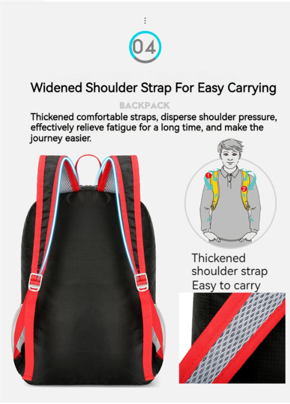 Outdoor Waterproof Light Leisure Folding Mountaineering Hiking Bike Shoulder Bag