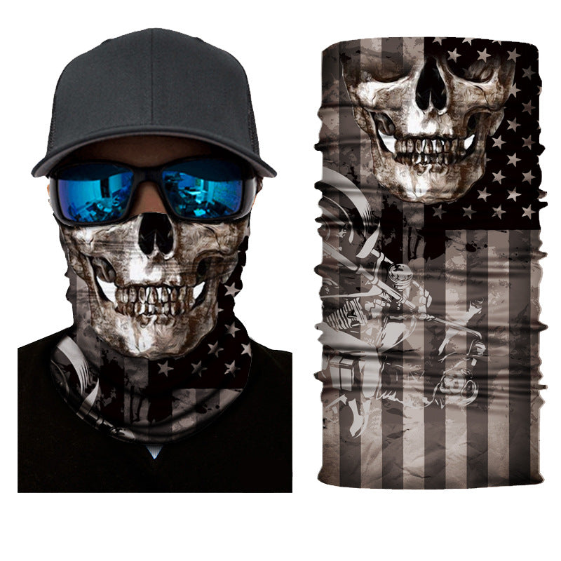 Biker Motorcycle Cycling Face Mask Shield Protective Neck Tube Scarf Headband