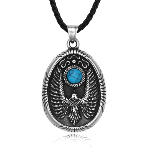 Retro Mix Theme Pendant Punk Vintage Angel Wing Pendant Biker Gift Necklace