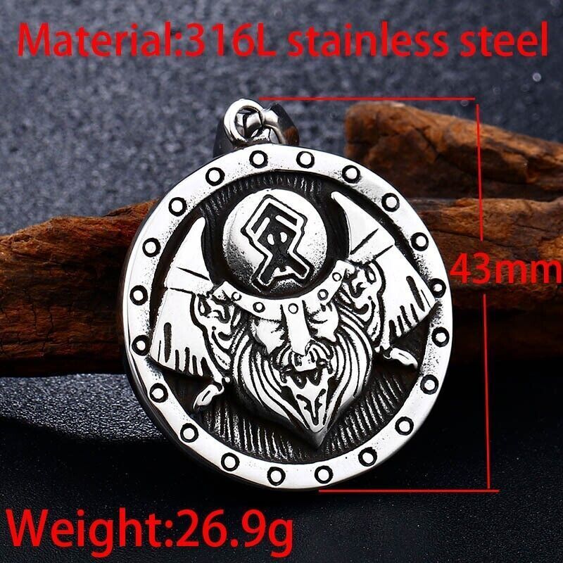 Mix Theme Fashion Vintage Viking Titanium Stainless Steel Retro Pendant