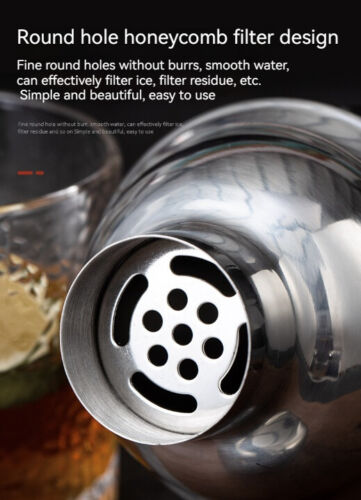 Mixer Cocktail Stainless Steel Three Stage Shaker Wine Coffee Milk Tea 550ML Cup