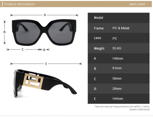 New Style Sunglasses - Mens / Womens - Square Frame