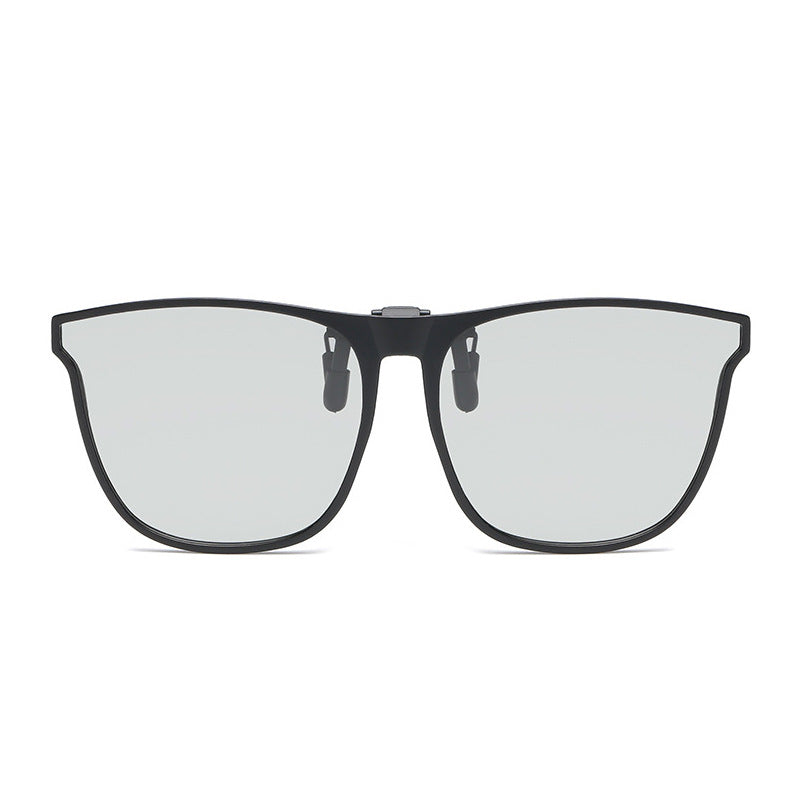 Unisex Fashion Flip Up Sunglasses Clip-on Lens Polarized Driving Multicolor