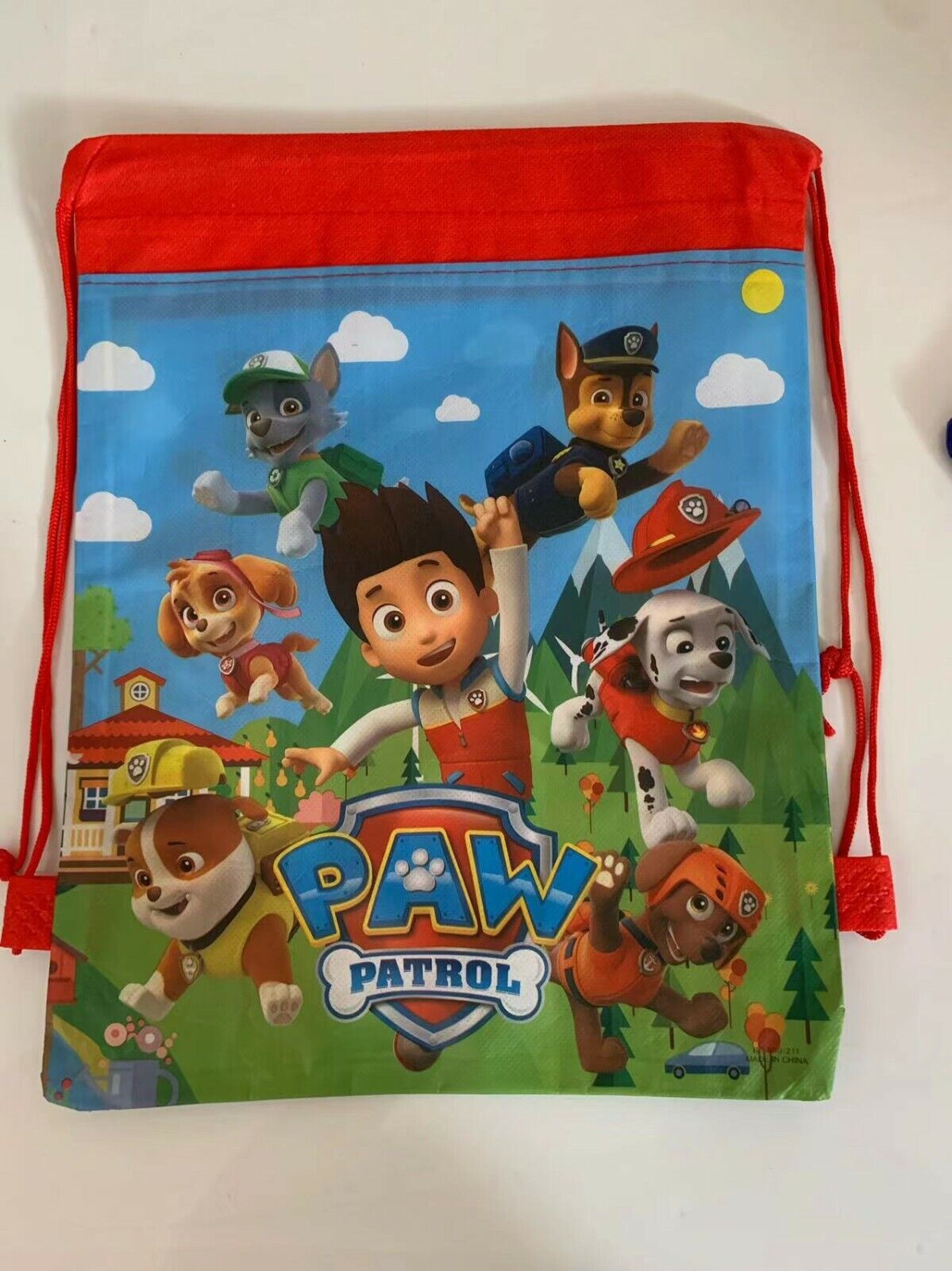 New Cartoon Drawstring Bag Library Girls Boys School Bag children kids Backpack