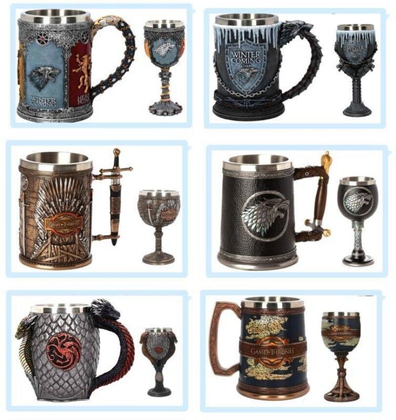 Creative Stainless Steel Mark Water Coffee Tall Cup Ice And Fire Game Cup Bottle