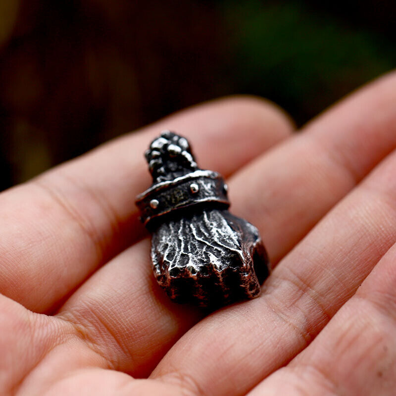 Unisex Mix Theme Retro Punk Vintage Titanium Steel Power Fist Pendant Necklace Gift