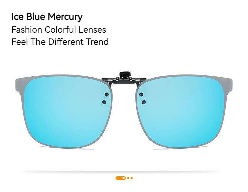Unisex Fashion Polarized Flip-up Clip-on Lenses For Myopic Glasses Multicolour