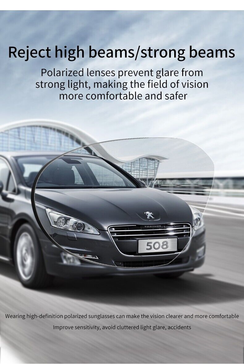 New Trendy frame Unisex polarized Sunglasses Driving Night vision Anti UV400