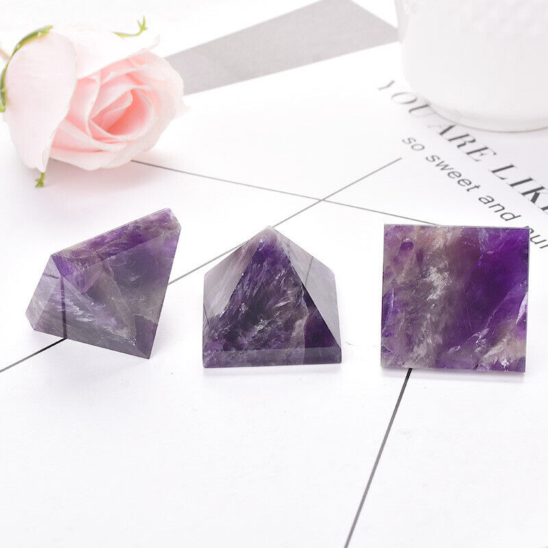 Small Size Natural Stone Crystal Pyramid Energy Gemstone Tower Home Decor Gifts