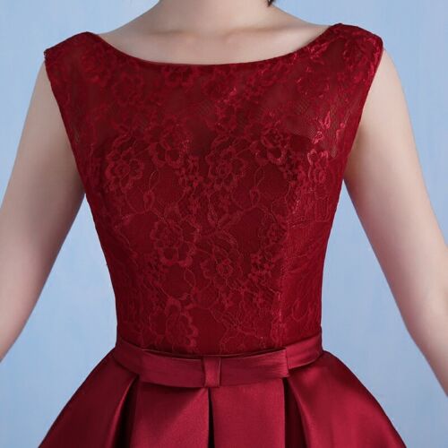 Women Lace Formal Wedding Evening Cocktail Prom Bridesmaid Ball Gown Dress