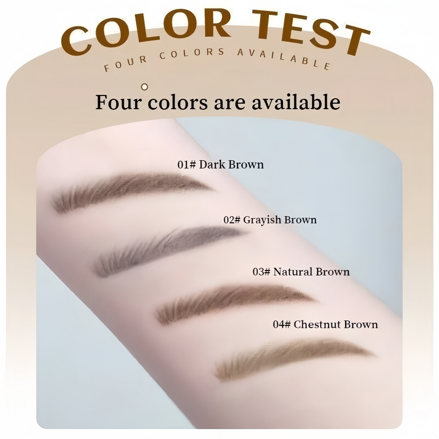 Waterproof Knife Shape Eyebrow Pencil & Spoolie Brush Natural Finish Brow Makeup