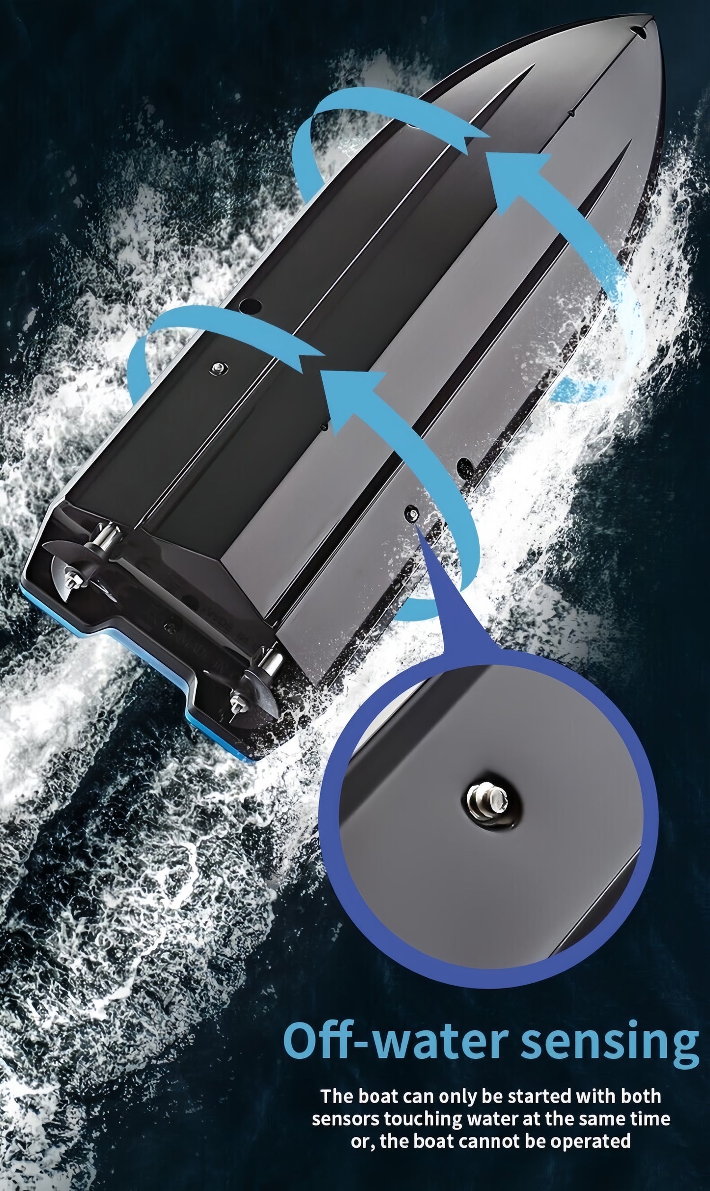 RC Speed Boat 2.4G Remote Control LED Light Dual Motor Waterproof Racing Toy Boy