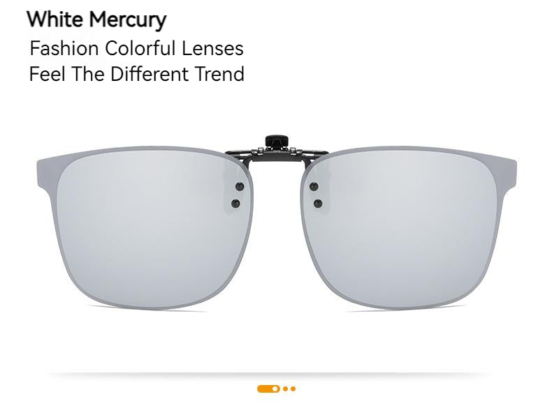Unisex Fashion Polarized Flip-up Clip-on Lenses For Myopic Glasses Multicolour
