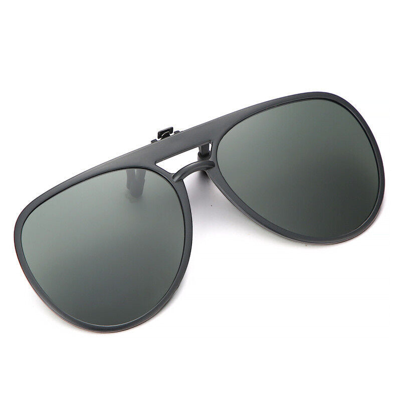New Unisex Polarized UV400 Protection Driving Fishing Clip On Flip Up Sunglasses